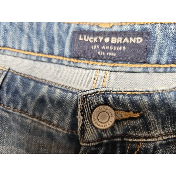 Lucky Brand Women's Cotton Blue Size 8 Boyfriend Shorts Denim Zip Solid - Picture 3 of 7